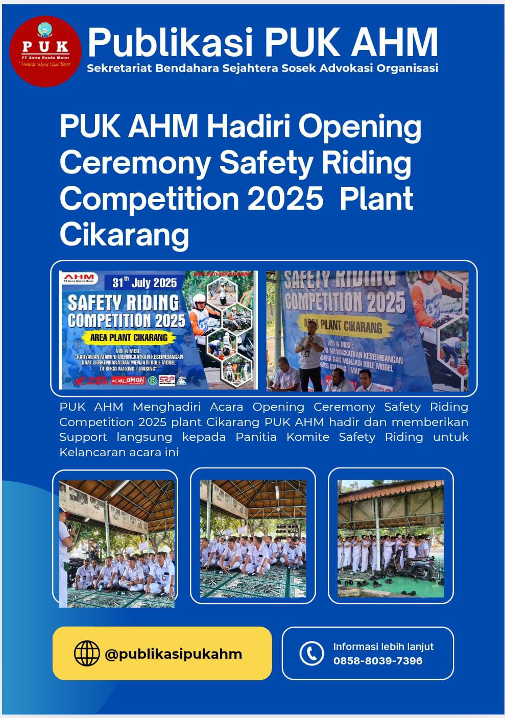 Safety Riding Competition 2025 Plant Cikarang